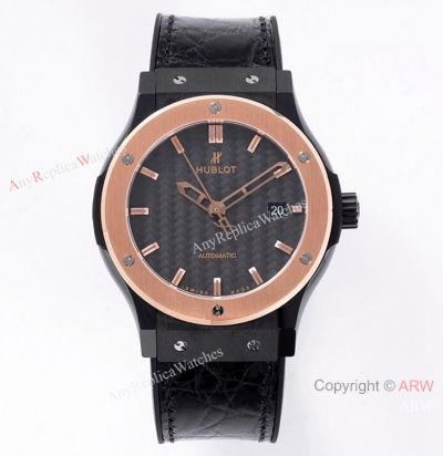 Hublot Classic Fusion Ceramic Rose Gold Bezel Watch GSF HUB1110 Movement